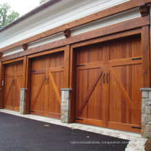 Flat Panel wood door design Automatic Garage Door